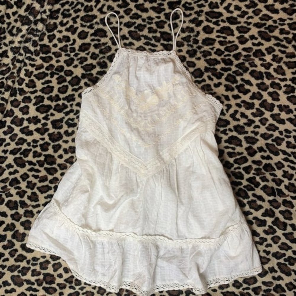 Free People • White Elisa Boho Tunic || Small - Picture 2 of 3